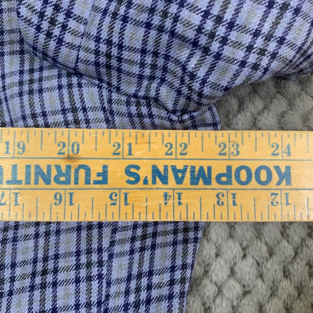 Lauren‎ Ralph Lauren Blazer Mens 44L Blue Plaid Linen Sport Coat 2 Button - Picture 9 of 15